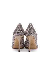 silberne Pailletten Pumps von Jimmy Choo