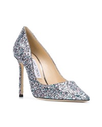 silberne Pailletten Pumps von Jimmy Choo