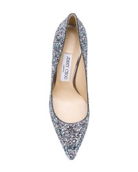 silberne Pailletten Pumps von Jimmy Choo