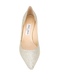 silberne Pailletten Pumps von Jimmy Choo