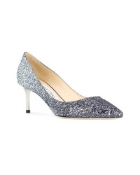 silberne Pailletten Pumps von Jimmy Choo