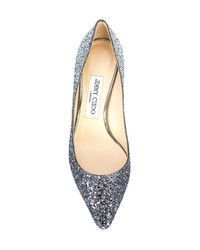 silberne Pailletten Pumps von Jimmy Choo