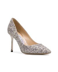 silberne Pailletten Pumps von Jimmy Choo