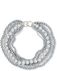 silberne Perlenkette von Kenneth Jay Lane