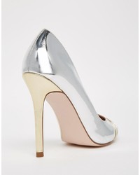 silberne Pumps von Asos