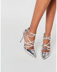 silberne Pumps von Asos