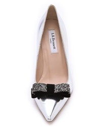 silberne Pumps von LK Bennett