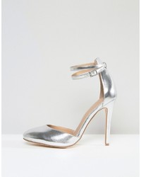 silberne Pumps von Asos