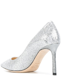 silberne Pumps von Jimmy Choo