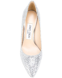 silberne Pumps von Jimmy Choo