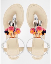 silberne Sandalen von Asos