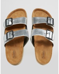 silberne Sandalen von Pull&Bear