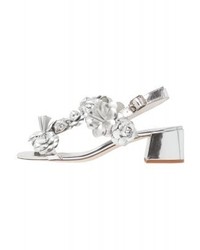 silberne Sandaletten von Jeffrey Campbell