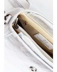 silberne Satchel-Tasche aus Leder von RISA