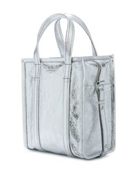 silberne Shopper Tasche aus Leder von Balenciaga