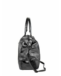 silberne Shopper Tasche aus Leder von COLLEZIONE ALESSANDRO