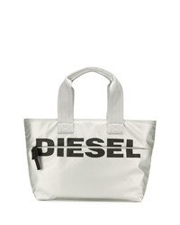 silberne Shopper Tasche aus Leder von Diesel