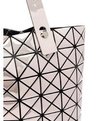 silberne Shopper Tasche aus Leder von Bao Bao Issey Miyake