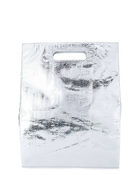 silberne Shopper Tasche aus Leder von Helmut Lang