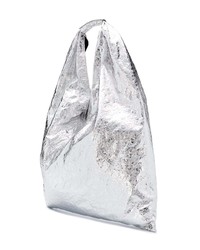 silberne Shopper Tasche aus Leder von MM6 MAISON MARGIELA