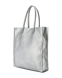 silberne Shopper Tasche aus Leder von Smythson