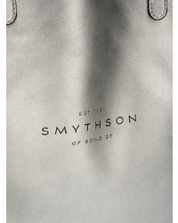 silberne Shopper Tasche aus Leder von Smythson