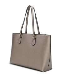 silberne Shopper Tasche aus Leder von Emporio Armani