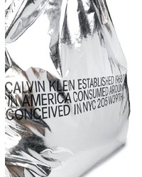 silberne Shopper Tasche aus Leder von Calvin Klein 205W39nyc