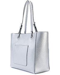 silberne Shopper Tasche aus Leder von MICHAEL Michael Kors