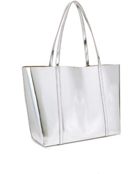 silberne Shopper Tasche aus Leder von Kara