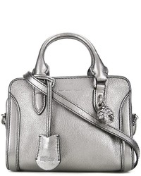 silberne Shopper Tasche von Alexander McQueen