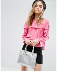 silberne Shopper Tasche von Asos