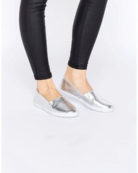 silberne Slip-On Sneakers von Asos
