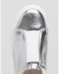 silberne Slip-On Sneakers von Asos