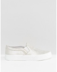 silberne Slip-On Sneakers von Pull&Bear