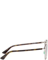 silberne Sonnenbrille von Christian Dior