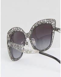 silberne Sonnenbrille von Dolce & Gabbana