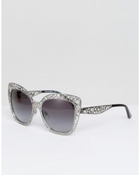 silberne Sonnenbrille von Dolce & Gabbana