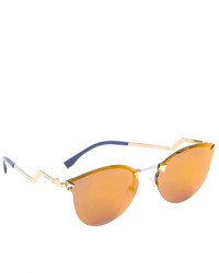 silberne Sonnenbrille von Fendi