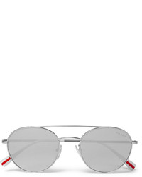silberne Sonnenbrille von Prada