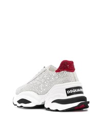 silberne Sportschuhe von DSQUARED2