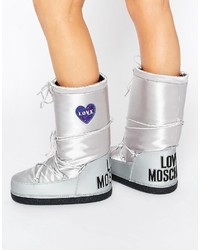 silberne Stiefel von Love Moschino
