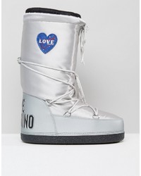 silberne Stiefel von Love Moschino