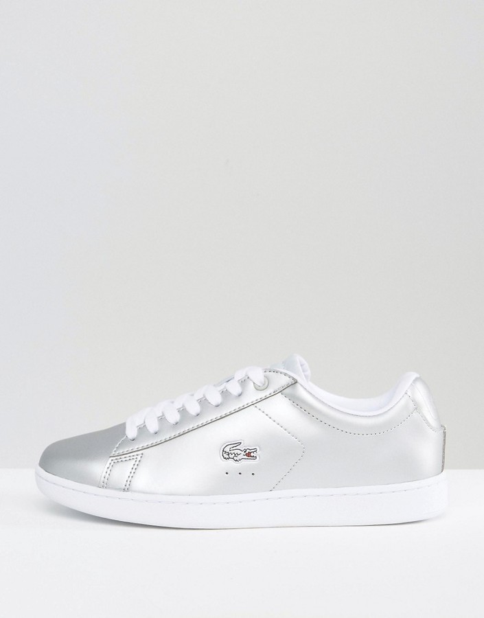 Lacoste deals silver sneakers