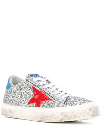 silberne Turnschuhe von Golden Goose