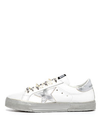 silberne Turnschuhe von Golden Goose Deluxe Brand