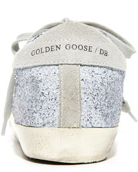 silberne Turnschuhe von Golden Goose Deluxe Brand