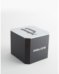 silberne Uhr von Police