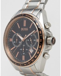 silberne Uhr von Hugo Boss