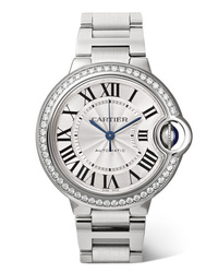silberne Uhr von Cartier